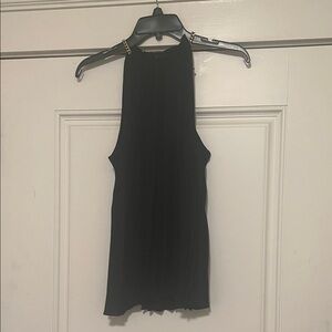 DKNY Black Sleeveless Tank Top